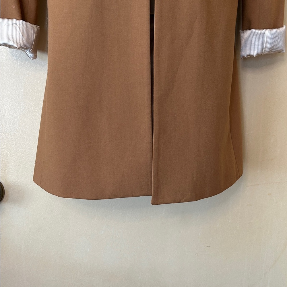 Calvin Klein Camel Open-Front Blazer size 6P - Picture 4 of 12